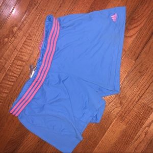FINAL SALE* Adidas blue and neon orange shorts XL